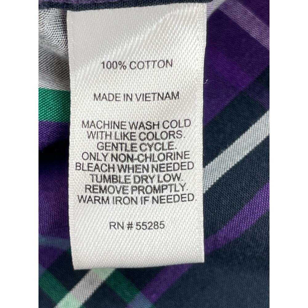 Express Shirt Mens XL‎ Plaid 100% Cotton Long Sleeve Button Down - Picture 8 of 8